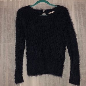 navy blue super soft fuzzy sweater Medium